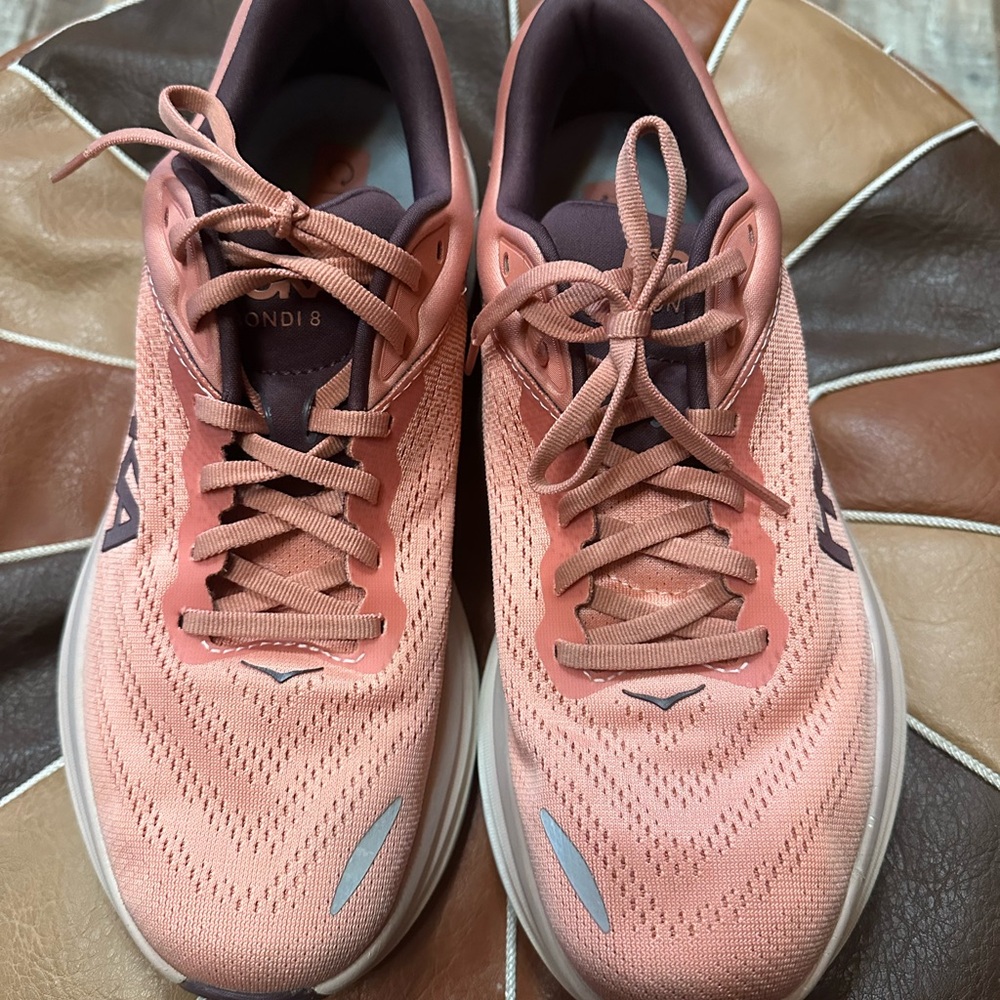Hoka Women's Peachy pink/tan Athletic Shoes
